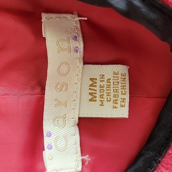 CARSON medium pink wool vest with black buttons - Picture 3 of 5